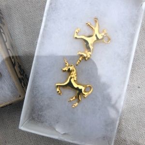 Vintage Unicorn Earrings